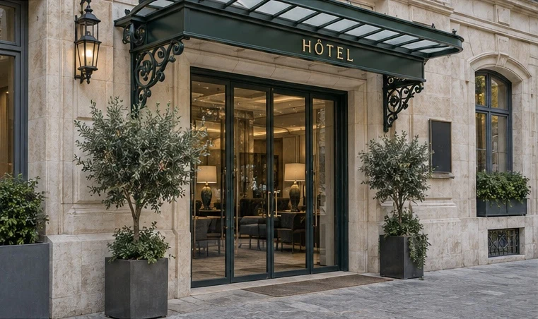 Entrée d’un hôtel